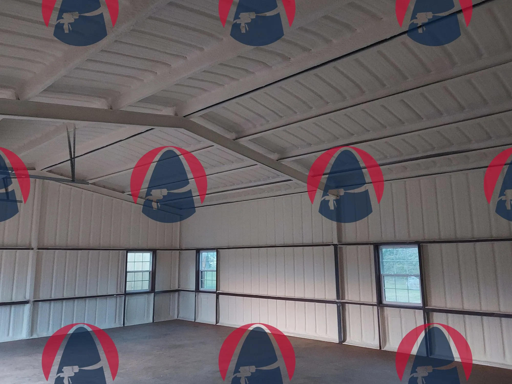 Commercial spray foam work area